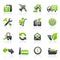 Green shipping icons