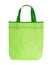 Green Shopping Bag with Handle on White Background