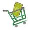 Green shopping cart online bill money sketch