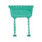 Green side table furniture isolated icon