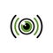 Green Signal Monocular One Eye Technology Logo Symbol