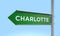 Green signpost charlotte