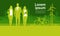 Green Silhouette Businesspeople Group Over City Background Business Man And Woman Team