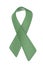 Green silky ribbon