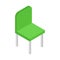 Green simple chair isometric 3d icon