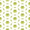Green Simple Floral Seamless Background