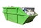 Green skip dumpster for municipal waste