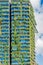 Green skyscraper with hydroponic plants on the facade, Sydney, Australia.