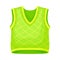 Green Sleeveless Vest as Clothes for Boys Vector Illustration