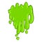 Green slime icon, bright sticky halloween splat