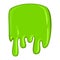 Green slime icon, decorative sticky paint blob