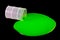 Green slime spills out of barrel