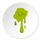 Green slime spot icon circle