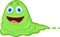 Green slimy monster cartoon