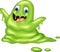 Green slimy monster cartoon