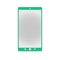 Green Smartphone with buttons and grey dots screen vector eps10. Smartphone mobile phone icon.