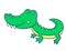 Green smiling crocodile-01