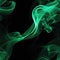 Green Smoke On Black Background. Seamless Background. Generative AI