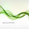 Green smoke wave abstract background