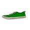 Green sneakers icon. Flat illustration of sneakers vector icon