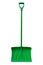 Green snow shovel with plastic handle and plastic blade
