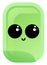 Green soap with eyes, illustration, vector