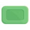 Green soap production icon cartoon vector. Business face