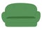 Green Sofa, Comfortable Furniture for Home Icon