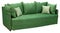 Green sofa isolated on white background. View from behind. Including clipping path