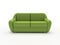 Green sofa on white background insulated