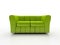 Green sofa on white background insulated 3d