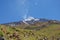 The green southern face of Mount Damavand , Iran