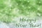 Green Sparkling Christmas Background, Snow, Text Happy New Year