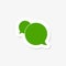 Green Speech bubble sign. Chat comment sticker icon