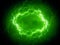 Green spherical high energy plasma lightning in space