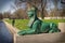 The green Sphinxes of the Kamenny Island.