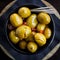 Green spicy olives spanish tapa