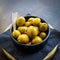 Green spicy olives spanish tapa