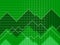 Green Spikes Background Means Grid Zigzags And Data