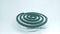 green spiral coil mosquito repellent white background