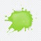 Green Splattered slime isolated on transparent background.