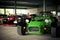 Green sports car caterham