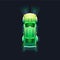 Green sports car view from the top. Racing design. Blockchain game. Modern colorful design