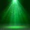 Green spotlights, fog, smoke, Scene, Disco, Light Effects, St. Patrick`s Day, Halloween, Vector