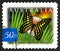 Green Spotted Triangle Australian Postage Stamp