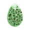 Green spotted watercolor egg. Vector