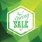 Green spring sale low polygonal background with