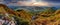 Green Spring Slovakia mountain nature landscape with sun and cross