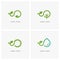 Green sprout logo set - ecology and agriculture icons