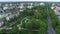 Green square in the center of Pulawy, AERIAL FOOTAGE